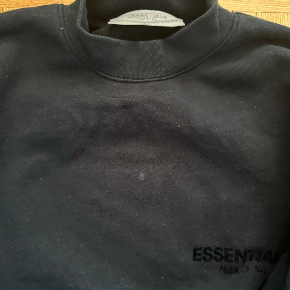 Essentials Fear of God Black Mock Neck sweatshirt Size XXS - Picture 9 of 9